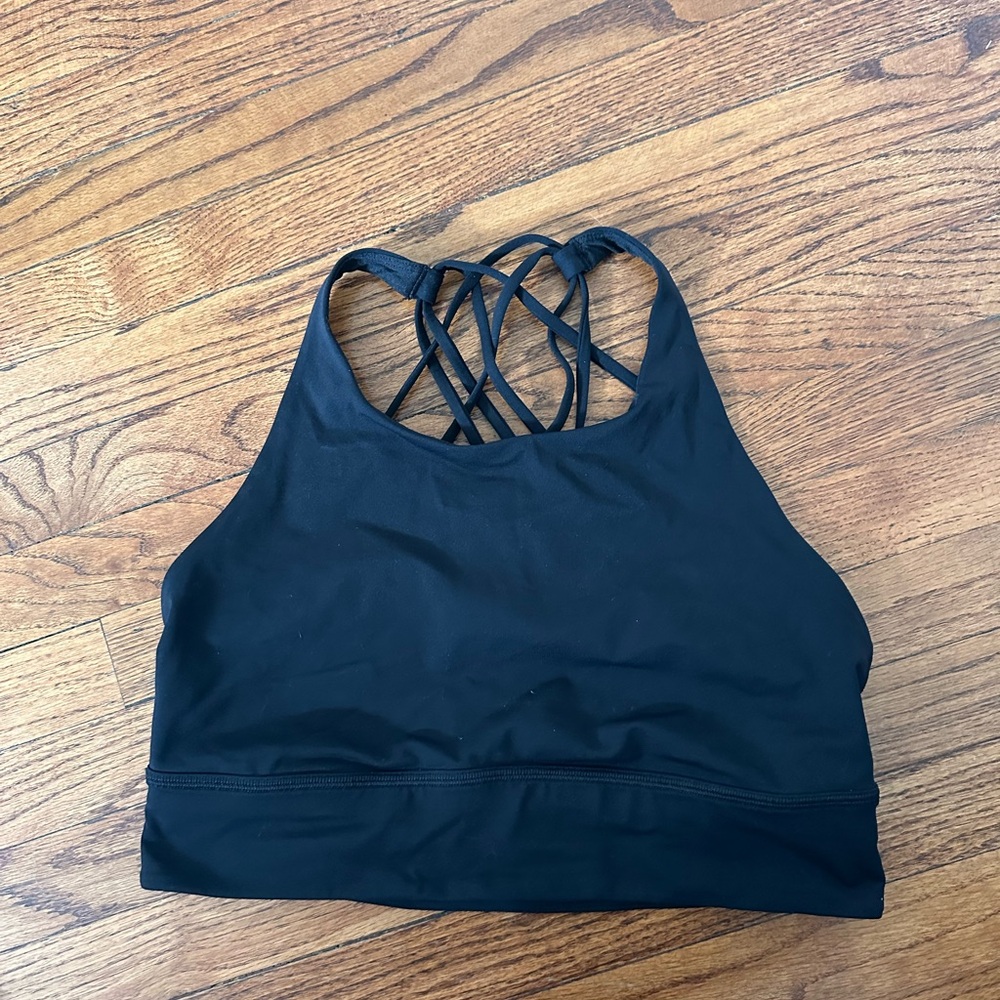 Lululemon Black Strappy Sports Bra